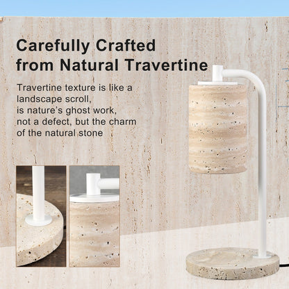 Koville beige wax melting lamp in natural stone – view 11