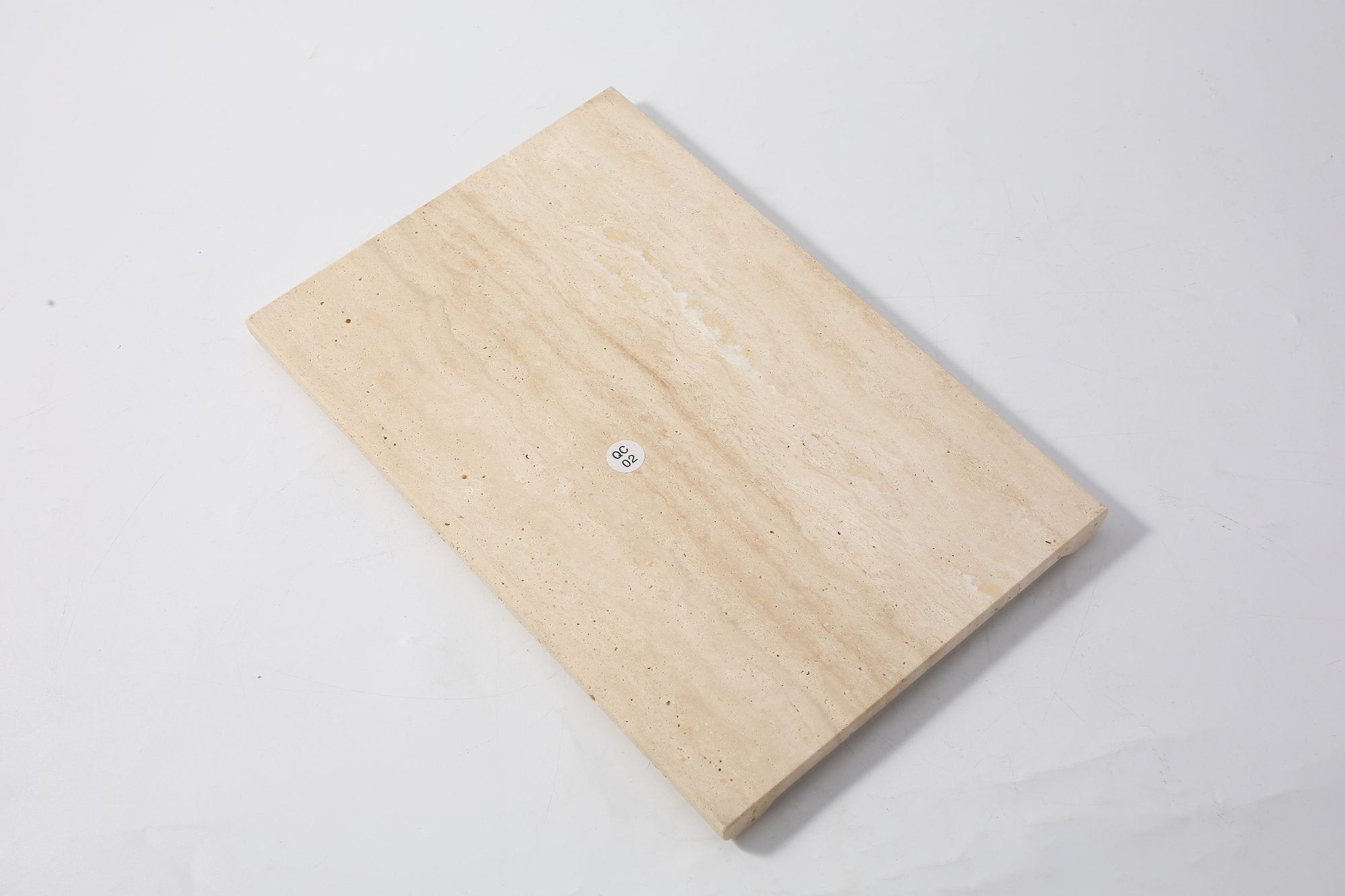 Koville Natural Travertine natural stone towel tray in Light BeigeTravertine for bathroom vanity