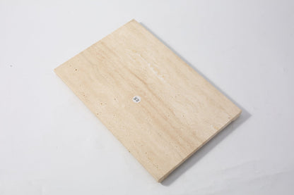 Koville Natural Travertine natural stone towel tray in Light BeigeTravertine for bathroom vanity