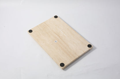 Koville Natural Travertine natural stone towel tray in Light BeigeTravertine for bathroom vanity