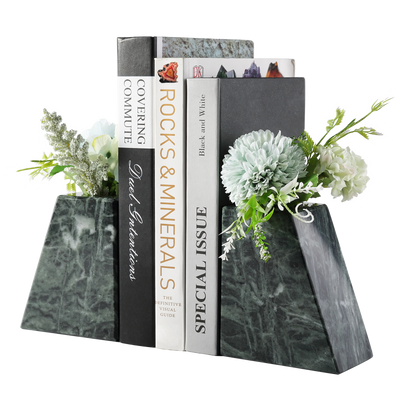 Koville Green Trapezoid Vase Bookends – A Natural Sense of Calm