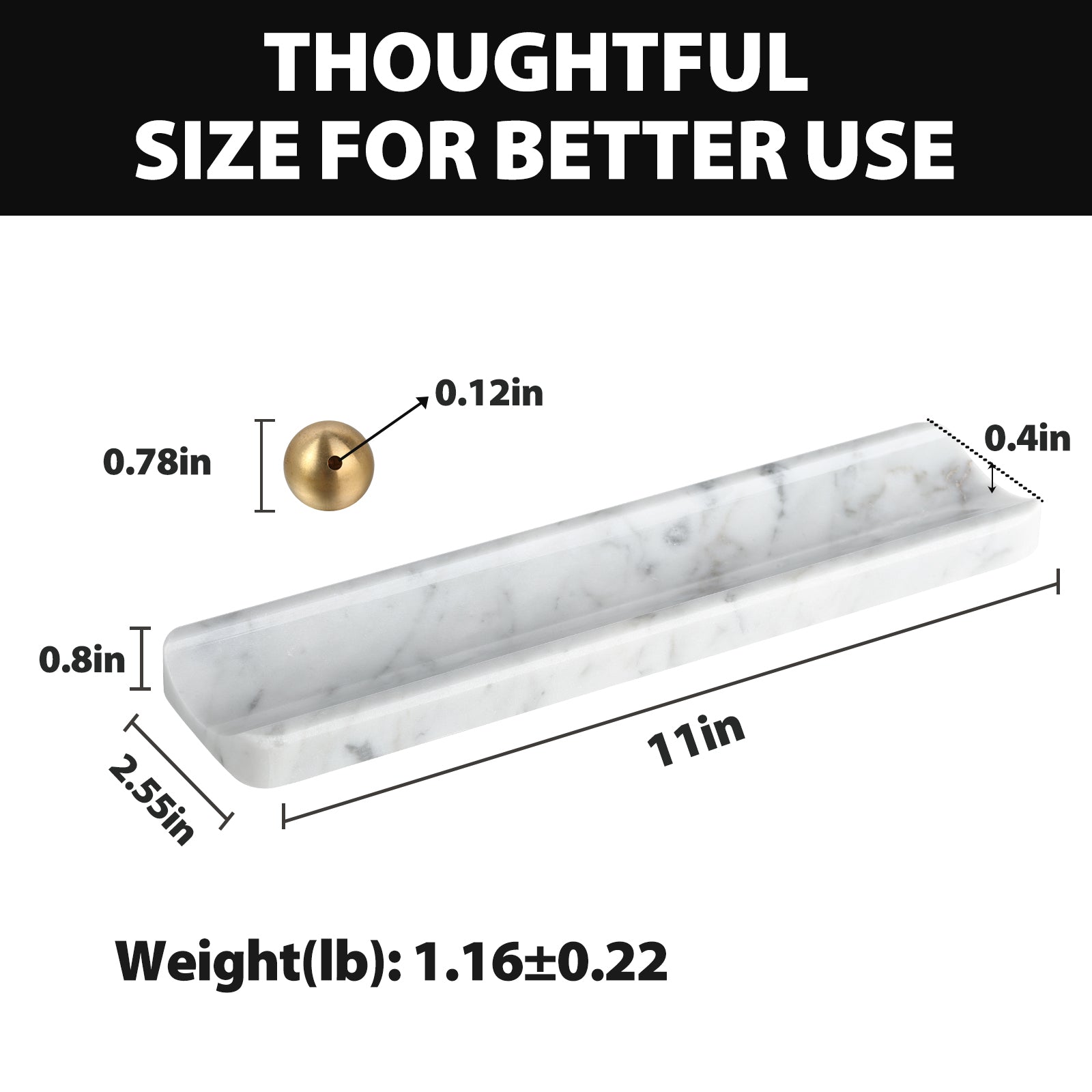 Incense Holder - Marble (Bianco Carrara)