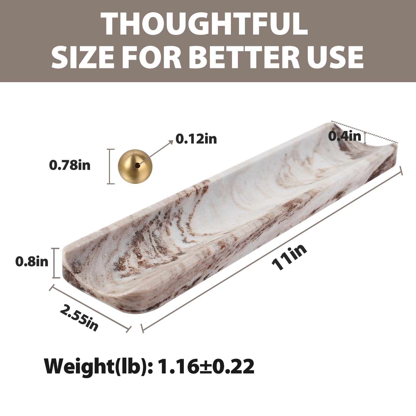 Incense Holder - Marble (Palissandro Classico)