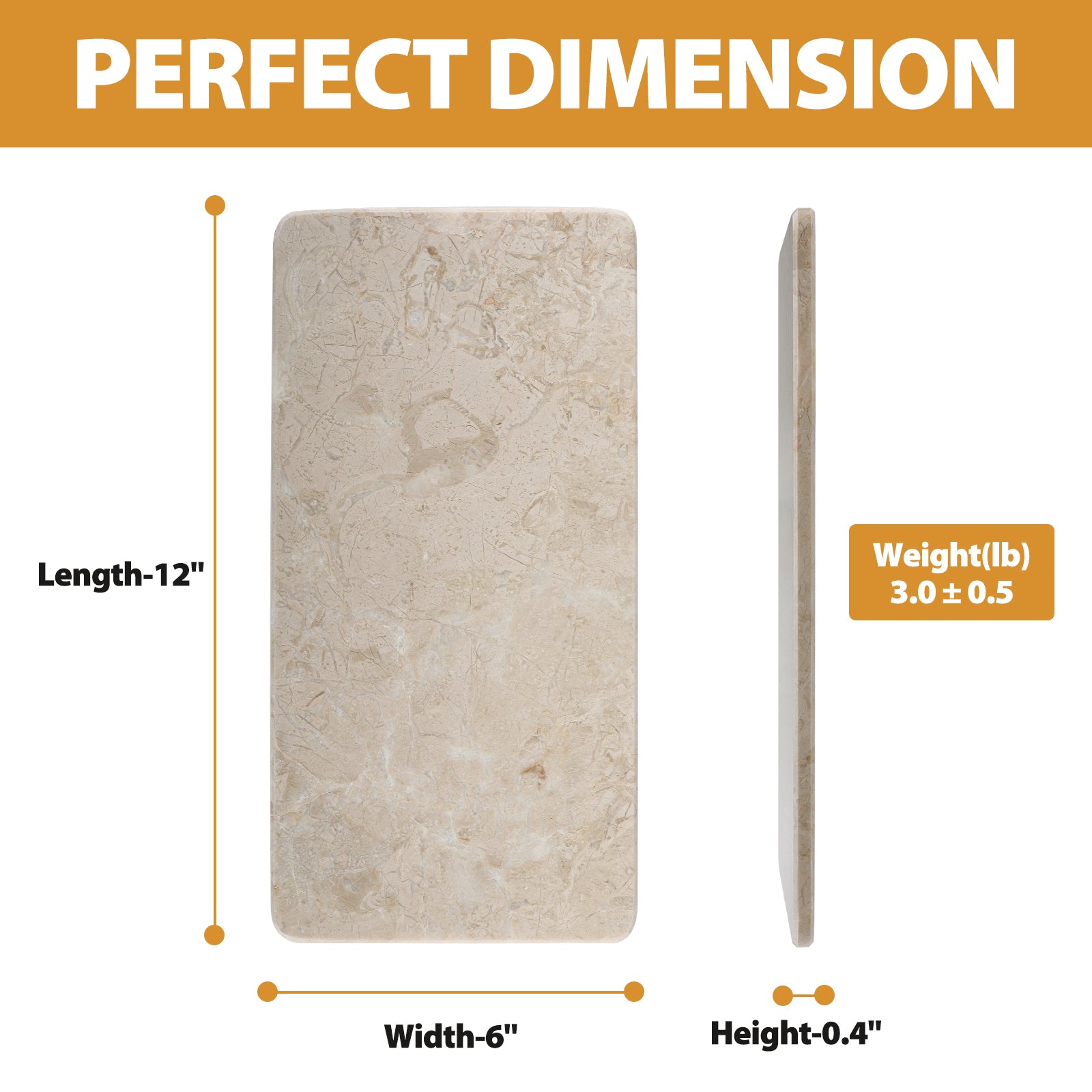 Rectangular Storage Tray - Marble (Crema Beige)