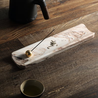 Koville Gray Incense Holder – The Balance of Stillness and Order · Natural Pattern C