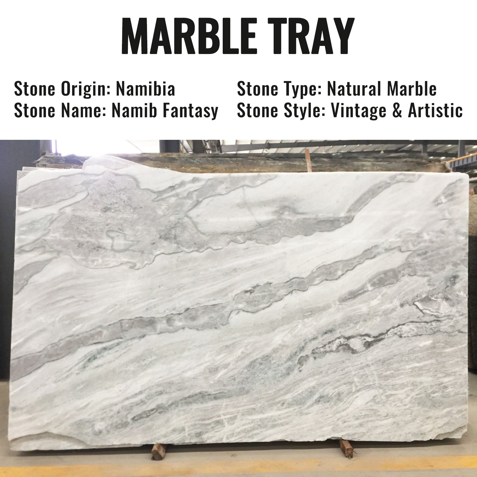Race Track Tray - Namib Fantasy (Marble)