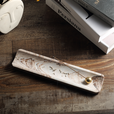 Koville Gray Incense Holder – The Balance of Stillness and Order · Natural Pattern C