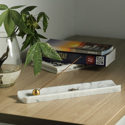 Koville White Incense Holder – Illuminating Elegant Spaces · Natural Pattern H