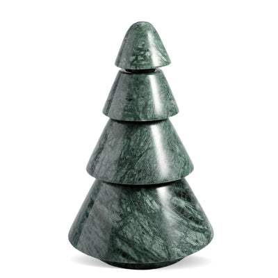 Indian Green marble four-tier Christmas tree decor, front view