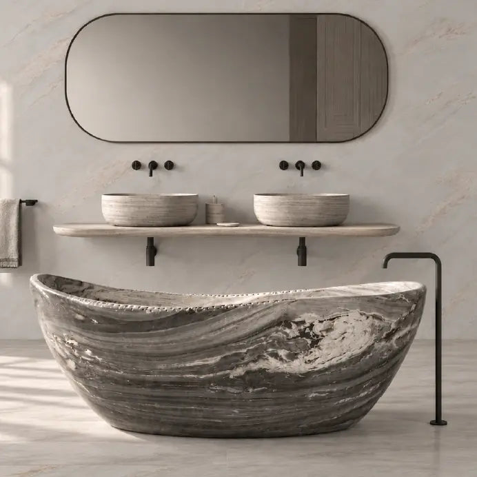 Natural stone bathroom material and product detail