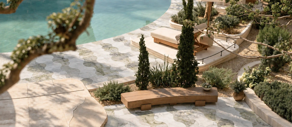 Natural stone outdoor living hero banner