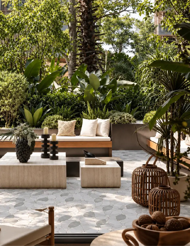 Natural stone outdoor living material and product detail