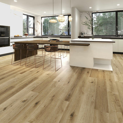 Koville Rainer waterproof SPC luxury vinyl plank flooring in a finished room