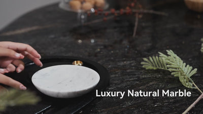 Koville White Incense Holder – Illuminating Elegant Spaces · Natural Pattern D
